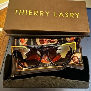Thierry Lasry Elegant Blue and Gold Sunglasses